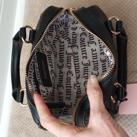 Juicy Couture Embossed Black Bag with Gold Accents - Picture 4 of 7